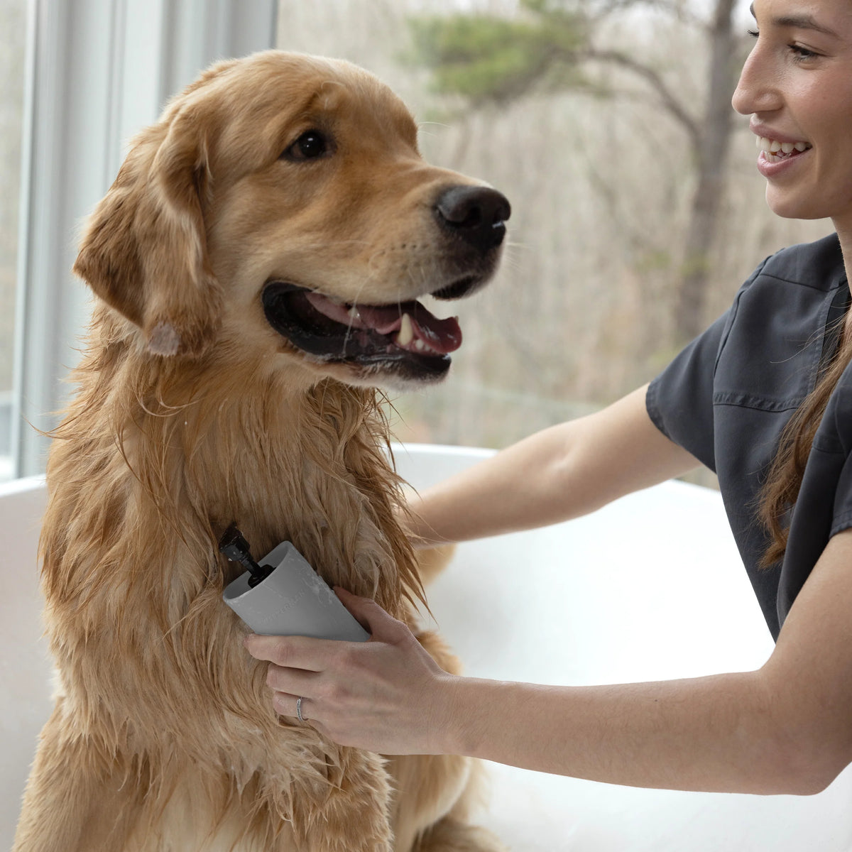Pet 2-In-1 Shampoo-Dispensing Bath Brush